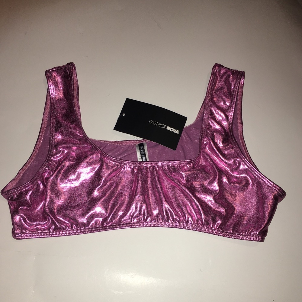 NWT Silky Pink Swim Top